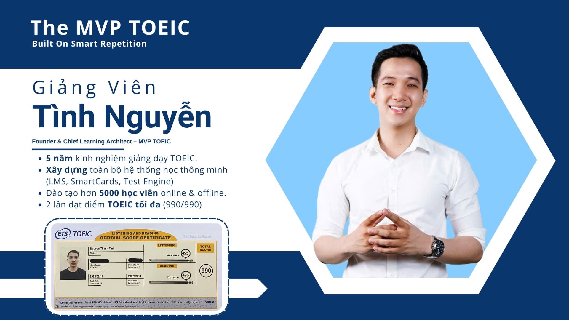 Tinh Nguyen, founder của The MVP TOEIC